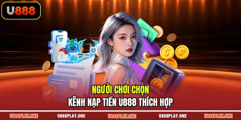Người chơi chọn kênh nạp tiền U888 thích hợp
